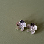 Maxi Boucles d'Oreilles Puces Orphée Argent Fleurs Boucles d'Oreilles Monsieur Simone