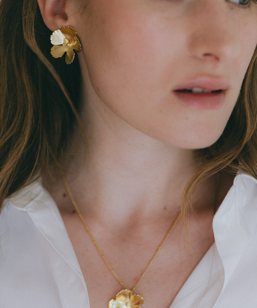 Maxi Boucles d'Oreilles Puces Orphée Argent Fleurs Boucles d'Oreilles Monsieur Simone
