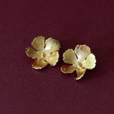 Maxi Boucles d'Oreilles Puces Orphée Or Fleurs Boucles d'Oreilles Monsieur Simone