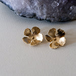Maxi Boucles d'Oreilles Puces Orphée Or Fleurs Boucles d'Oreilles Monsieur Simone