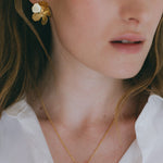 Maxi Boucles d'Oreilles Puces Orphée Or Fleurs Boucles d'Oreilles Monsieur Simone