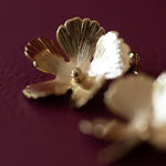 Maxi Boucles d'Oreilles Puces Orphée Or Fleurs Boucles d'Oreilles Monsieur Simone