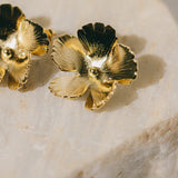 Maxi Boucles d'Oreilles Puces Orphée Or Fleurs Boucles d'Oreilles Monsieur Simone