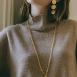 Maxi Boucles d'Oreilles Puces Pendantes Hestia Argent Ronds Martelés Boucles d'Oreilles Monsieur Simone