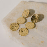 Maxi Boucles d'Oreilles Puces Pendantes Hestia Or Ronds Martelés Boucles d'Oreilles Monsieur Simone