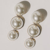 Maxi Boucles d'Oreilles Puces Pendantes Nélya Argent Perles Boucles d'Oreilles Monsieur Simone
