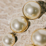 Maxi Boucles d'Oreilles Puces Pendantes Nélya Or Perles Boucles d'Oreilles Monsieur Simone