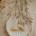 Maxi Boucles d'Oreilles Puces Thalie Or Feuilles Boucles d'Oreilles Monsieur Simone