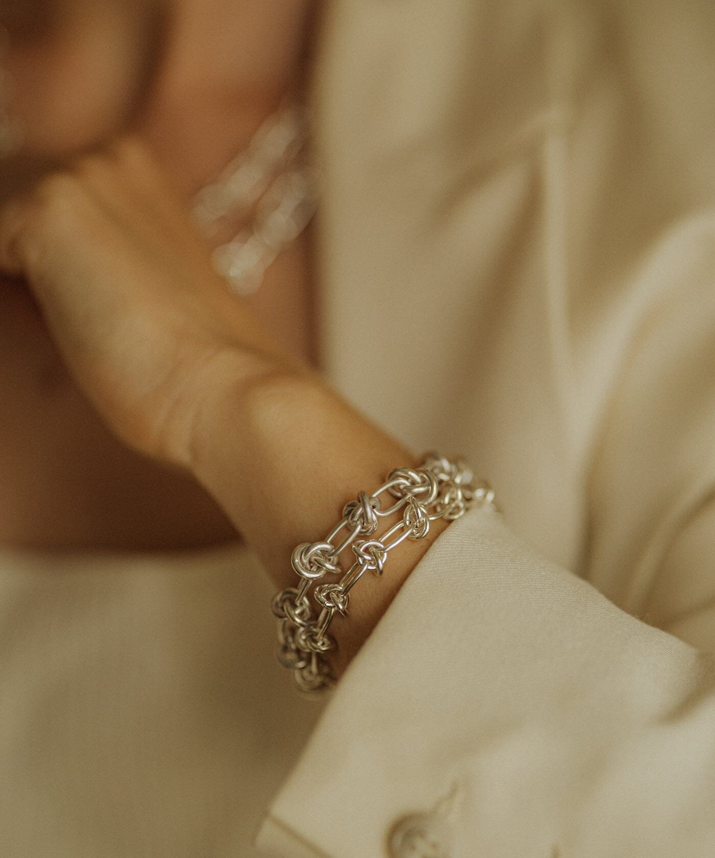 Maxi Bracelet Athéna Argent Bracelets Monsieur Simone