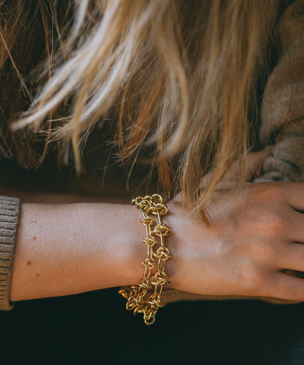 Maxi Bracelet Athéna Or Bracelets Monsieur Simone