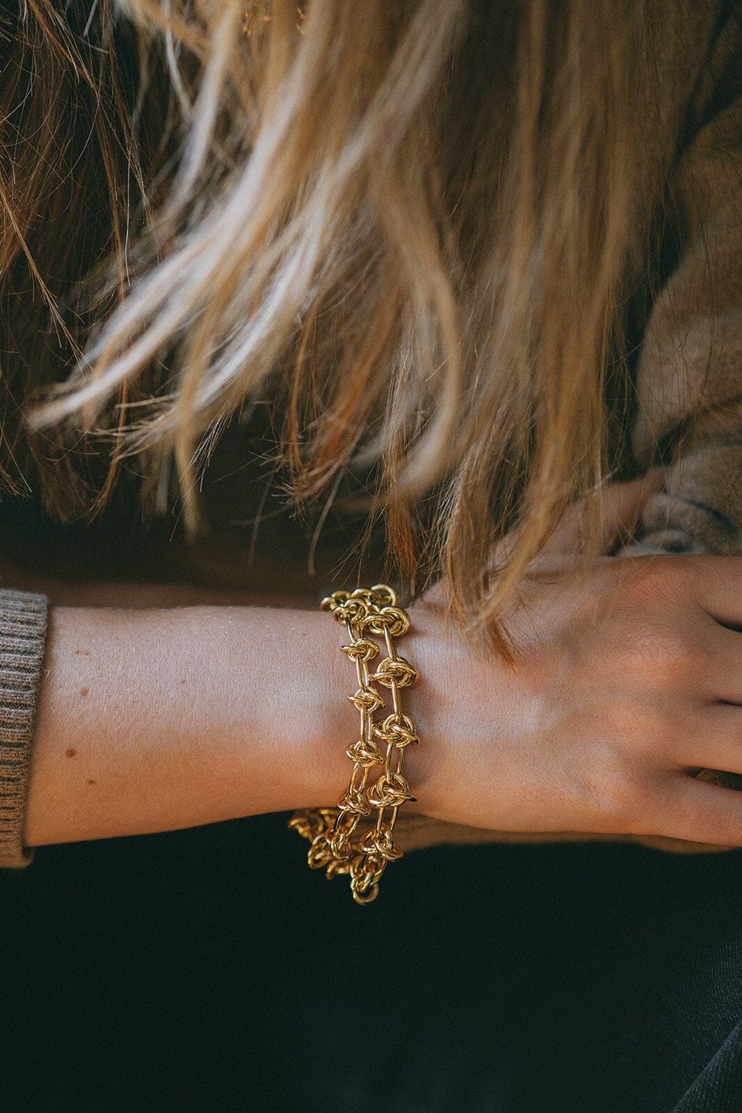 Maxi Bracelet Athéna Or Bracelets Monsieur Simone