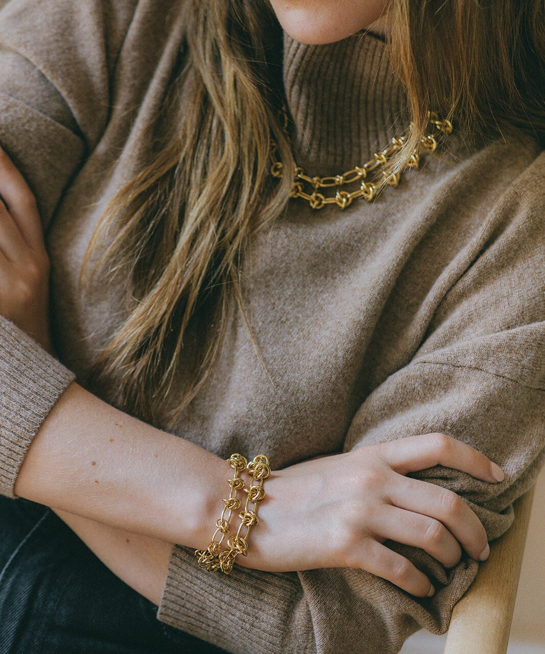 Maxi Bracelet Athéna Or Bracelets Monsieur Simone