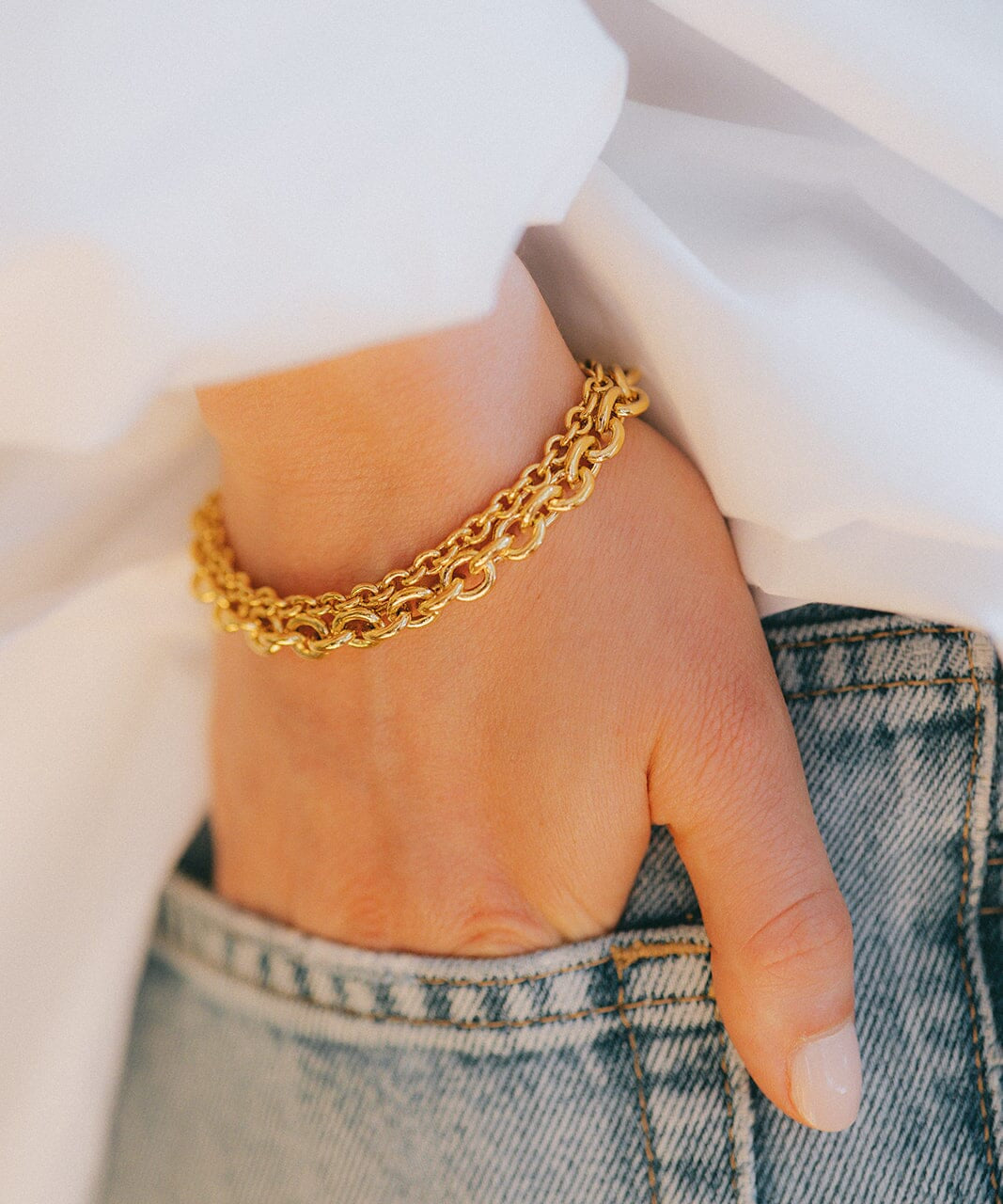 Maxi Bracelet Gaston Argent Bracelets Monsieur Simone