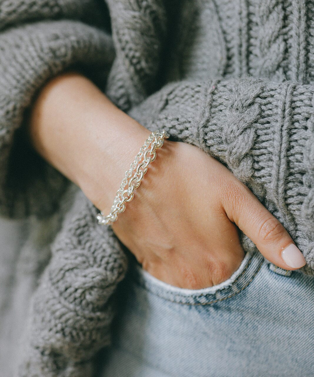Maxi Bracelet Gaston Argent Bracelets Monsieur Simone