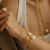 Maxi Bracelet Nélya Argent Perle Bracelets Monsieur Simone