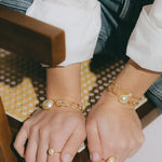 Maxi Bracelet Nélya Or Perle Bracelets Monsieur Simone