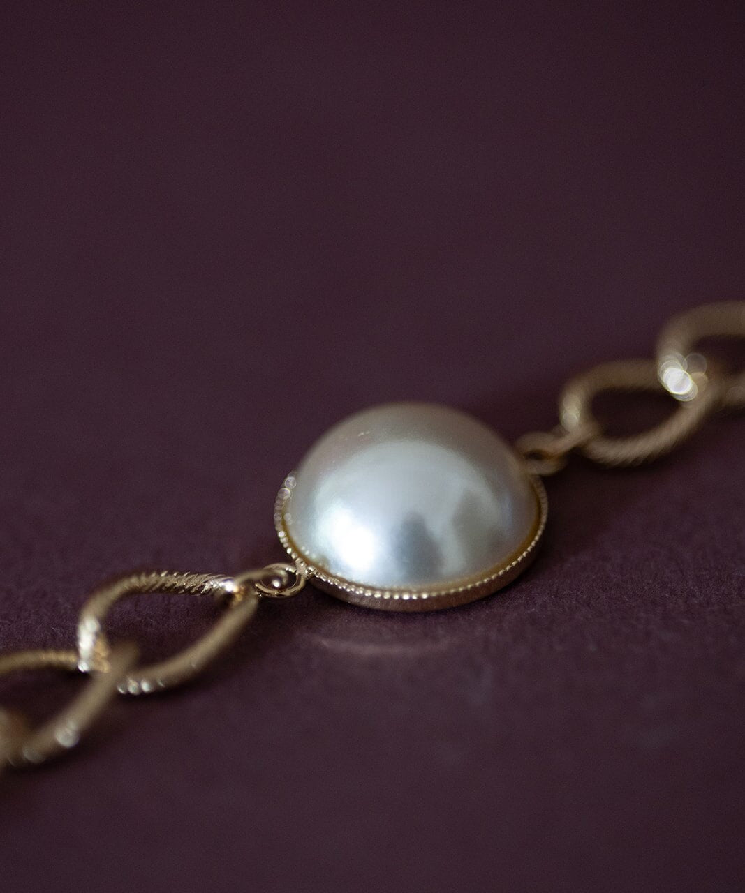 Maxi Bracelet Nélya Or Perle Bracelets Monsieur Simone
