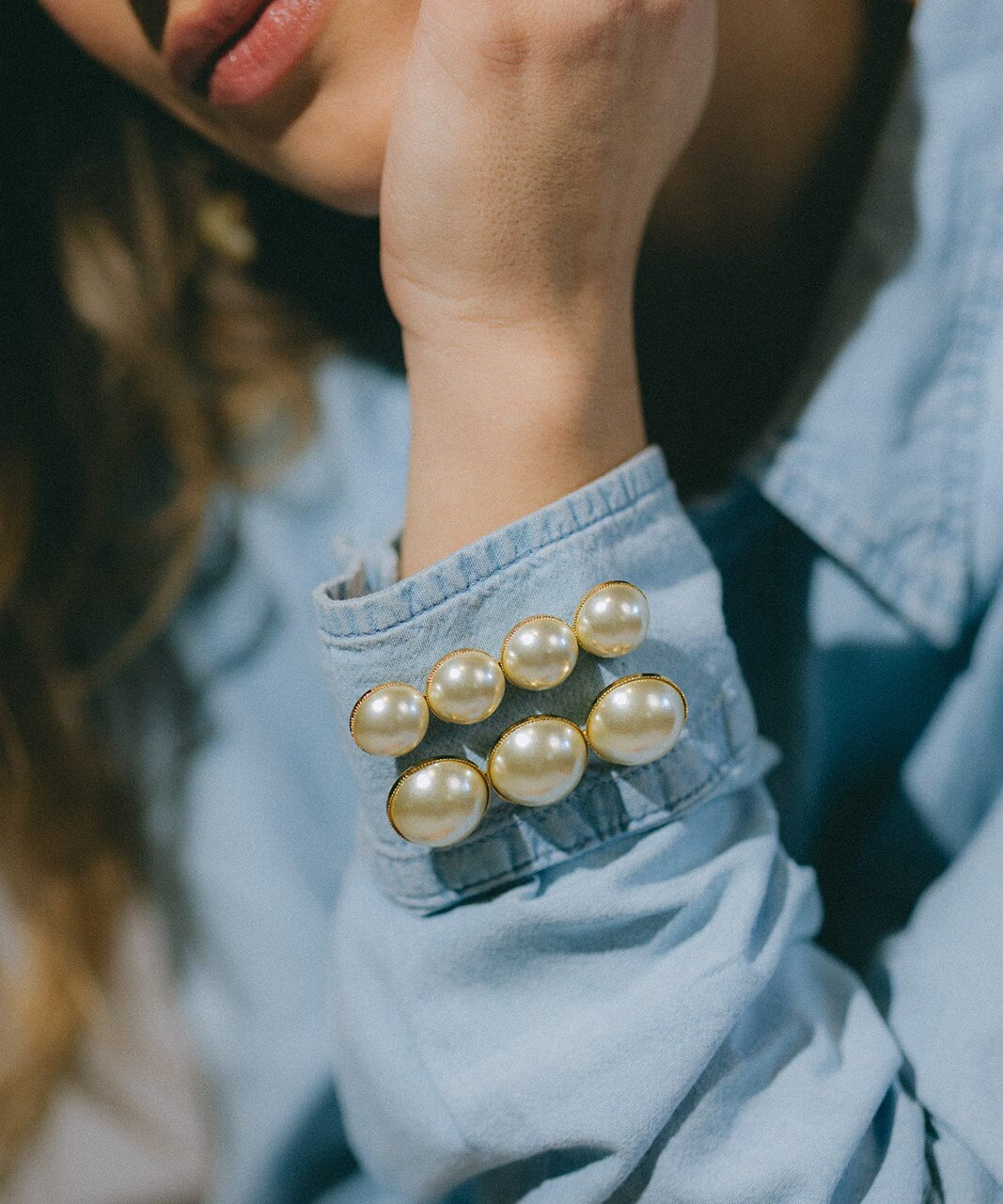 Maxi Broche Nélya Argent Perles Accessoires Monsieur Simone