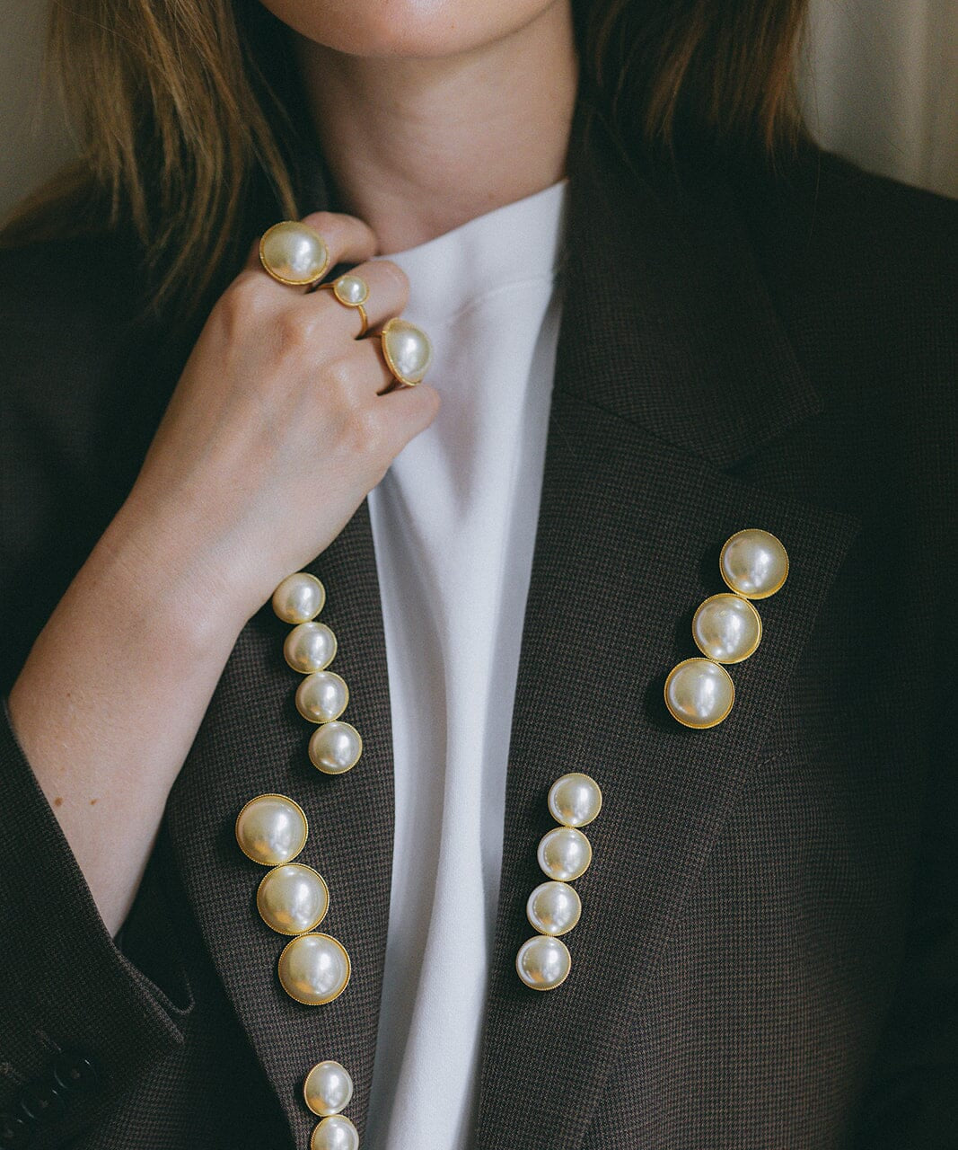 Maxi Broche Nélya Argent Perles Accessoires Monsieur Simone