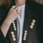 Maxi Broche Nélya Argent Perles Accessoires Monsieur Simone