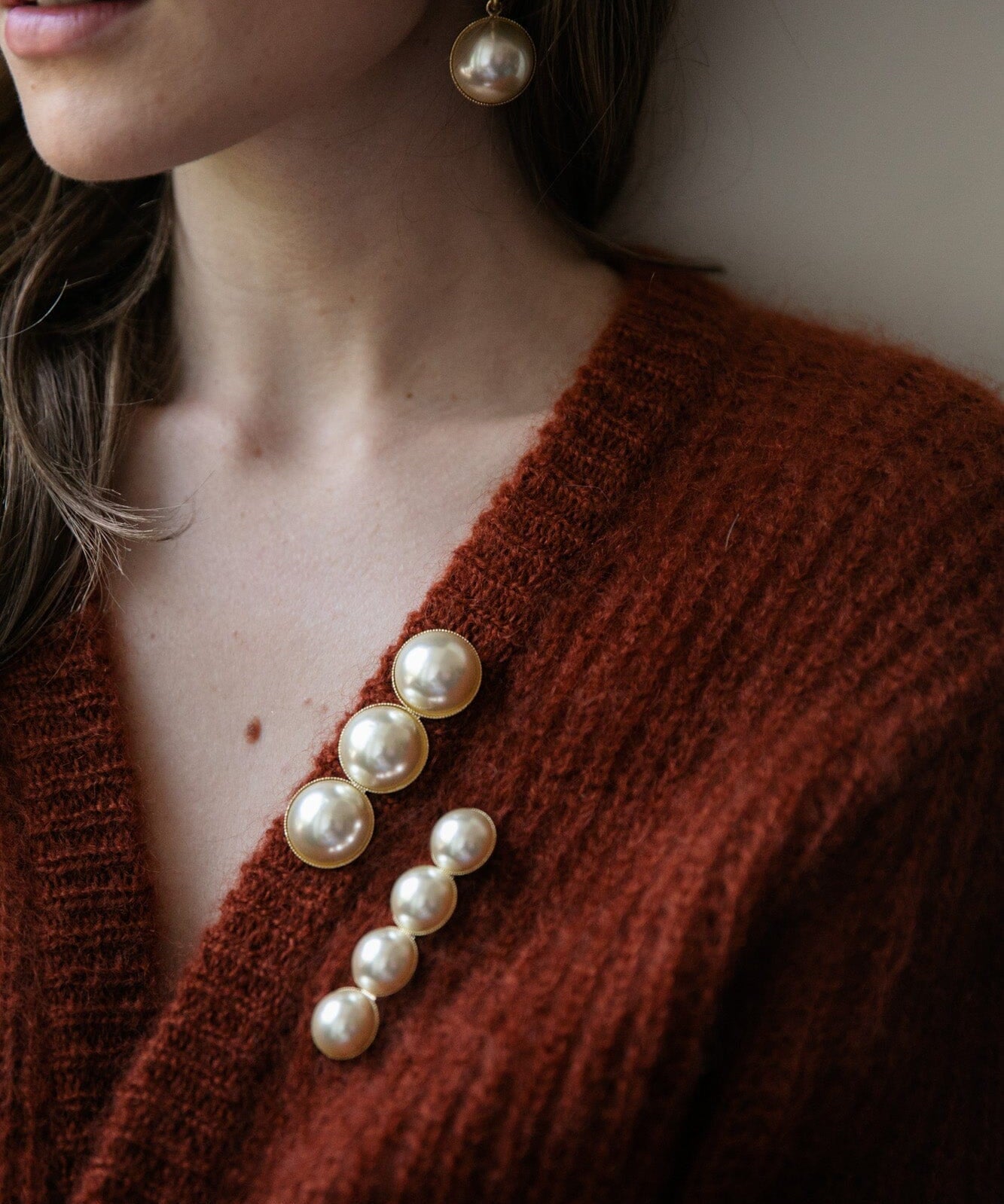 Maxi Broche Nélya Argent Perles Accessoires Monsieur Simone
