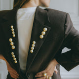 Maxi Broche Nélya Or Perles Accessoires Monsieur Simone