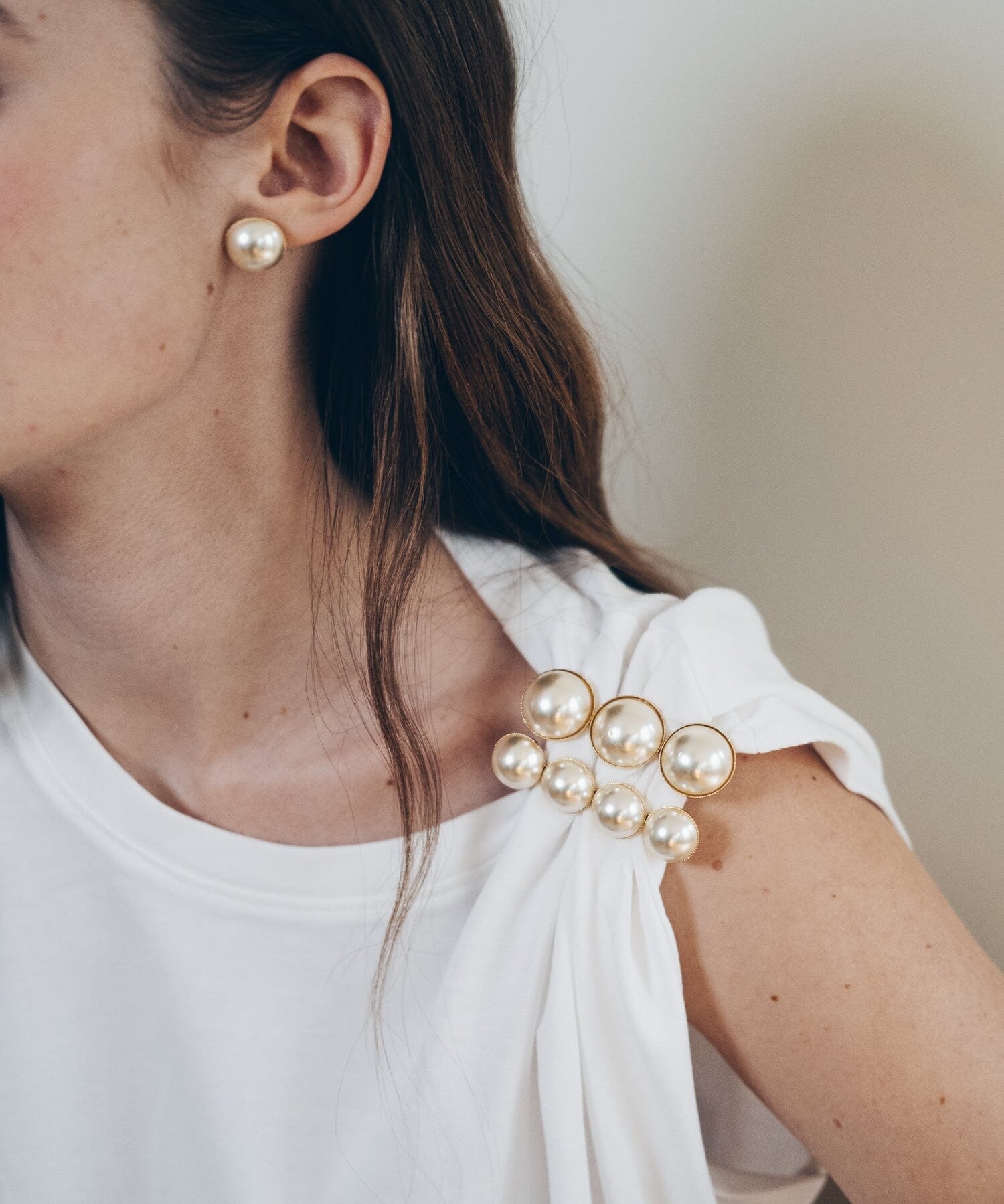 Maxi Broche Nélya Or Perles Accessoires Monsieur Simone