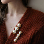 Maxi Broche Nélya Or Perles Accessoires Monsieur Simone