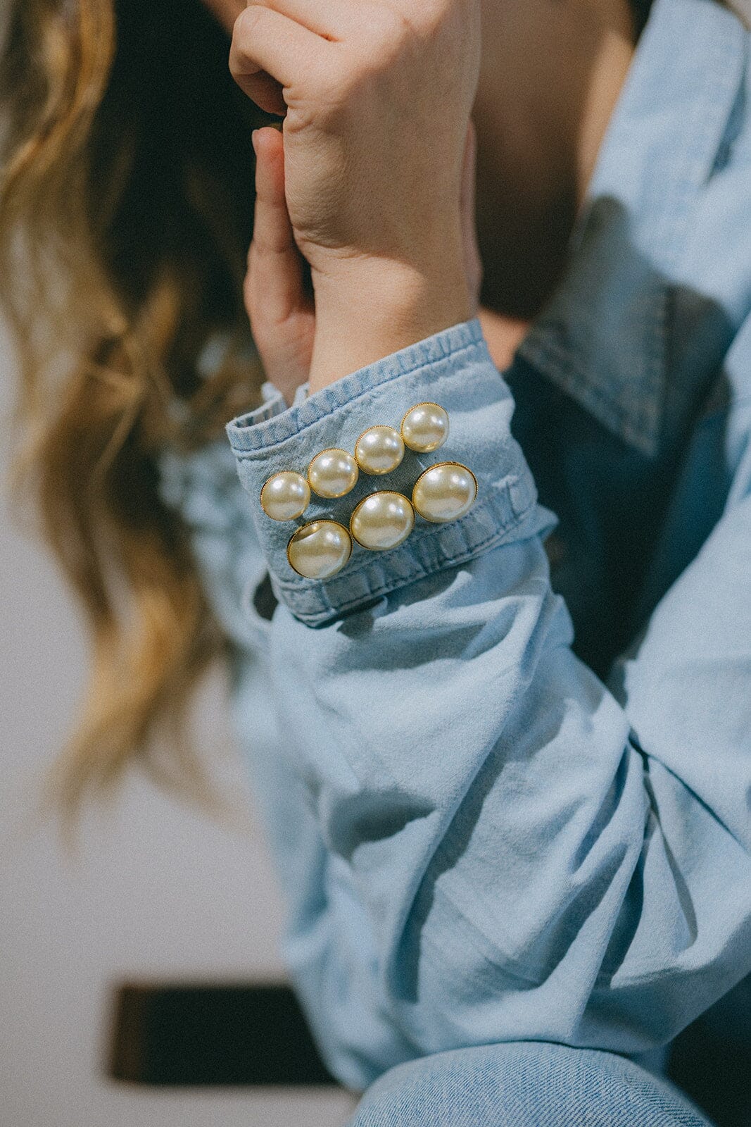 Maxi Broche Nélya Or Perles Accessoires Monsieur Simone