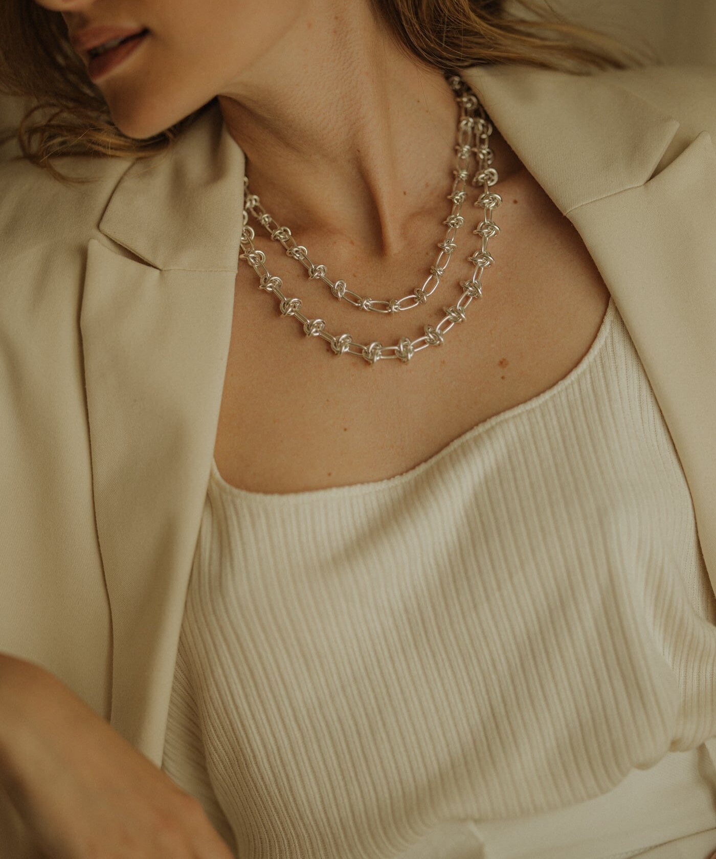 Maxi Collier Athéna Argent Colliers Monsieur Simone