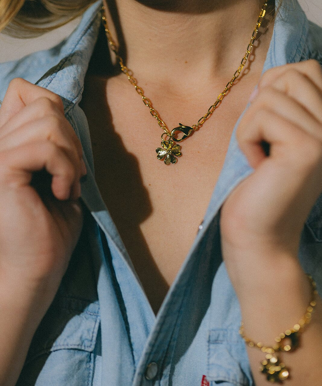 Maxi Collier Léon Argent Trèfle Colliers Monsieur Simone