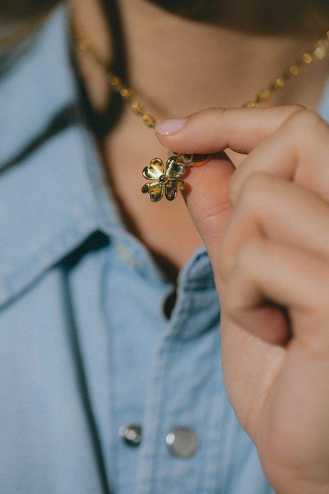 Maxi Collier Léon Or Trèfle Colliers Monsieur Simone