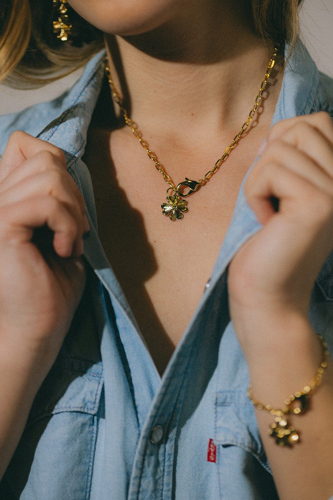 Maxi Collier Léon Or Trèfle Colliers Monsieur Simone