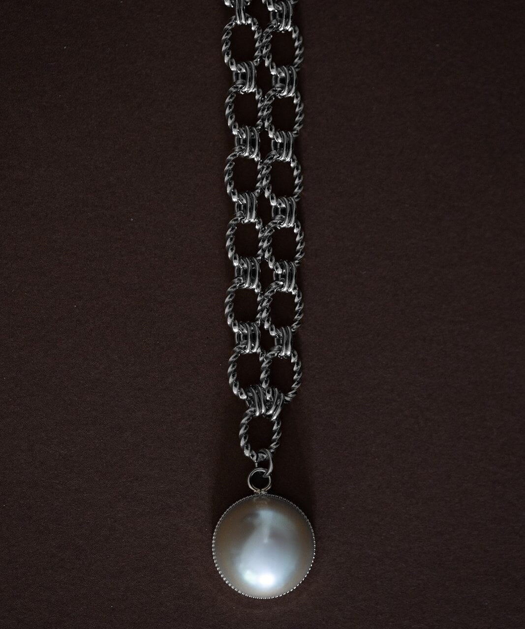 Maxi Collier Nélya Argent Perle Colliers Monsieur Simone