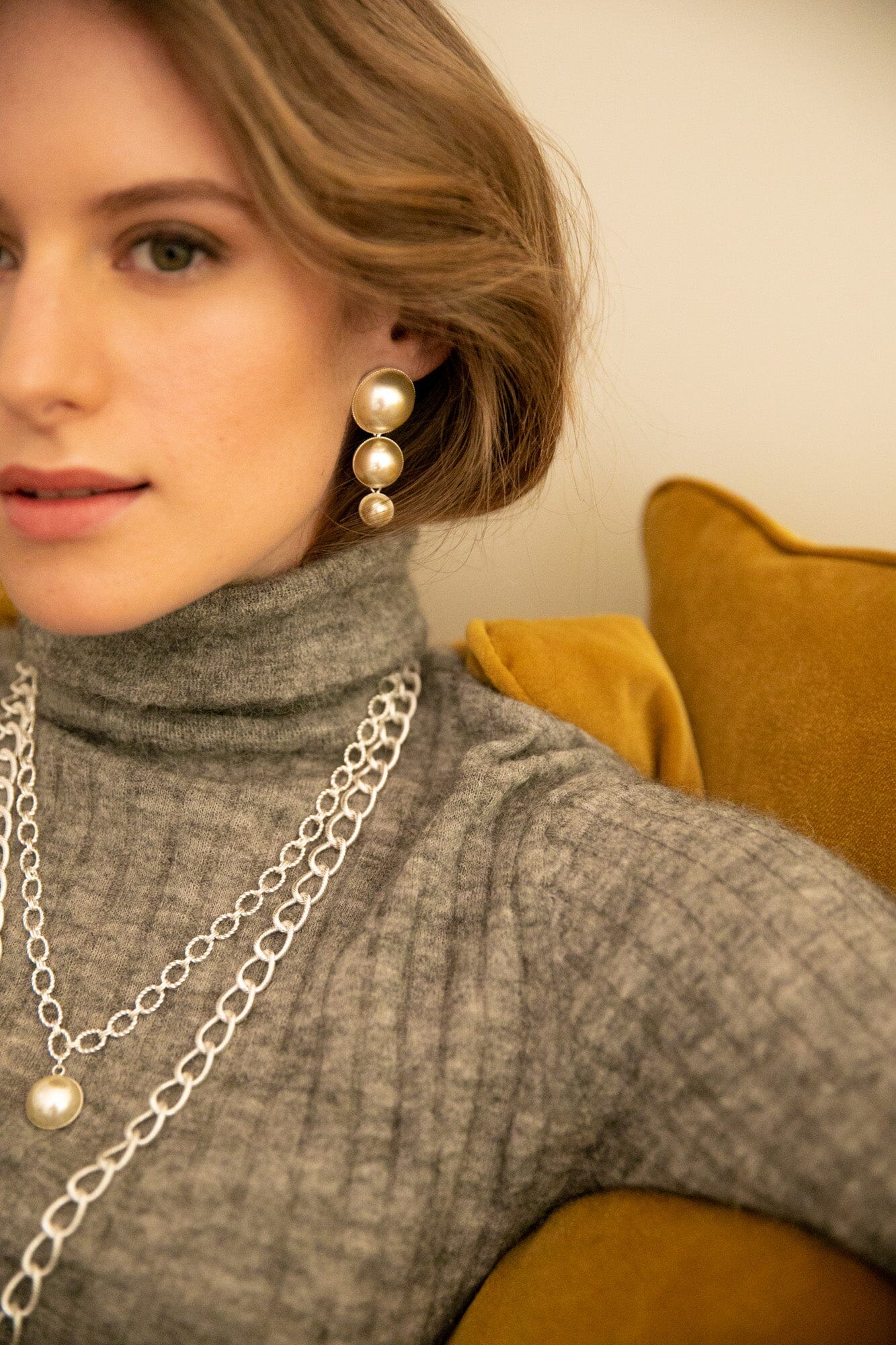Maxi Collier Nélya Argent Perle Colliers Monsieur Simone