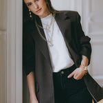 Maxi Collier Nélya Argent Perle Colliers Monsieur Simone