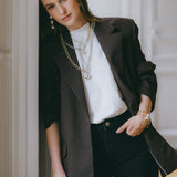 Maxi Collier Nélya Argent Perle Colliers Monsieur Simone