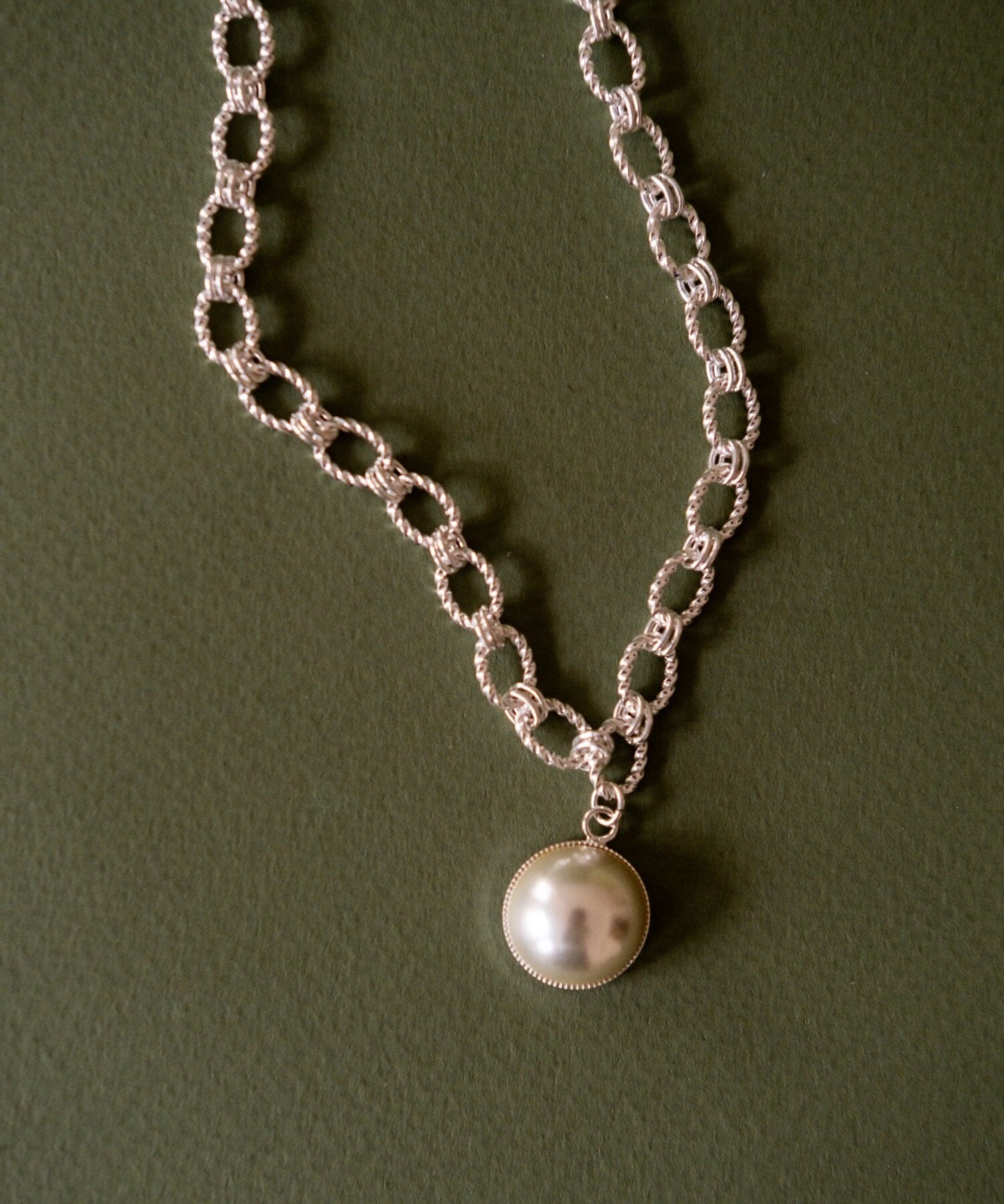 Maxi Collier Nélya Argent Perle Colliers Monsieur Simone