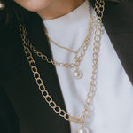 Maxi Collier Nélya Argent Perle Colliers Monsieur Simone