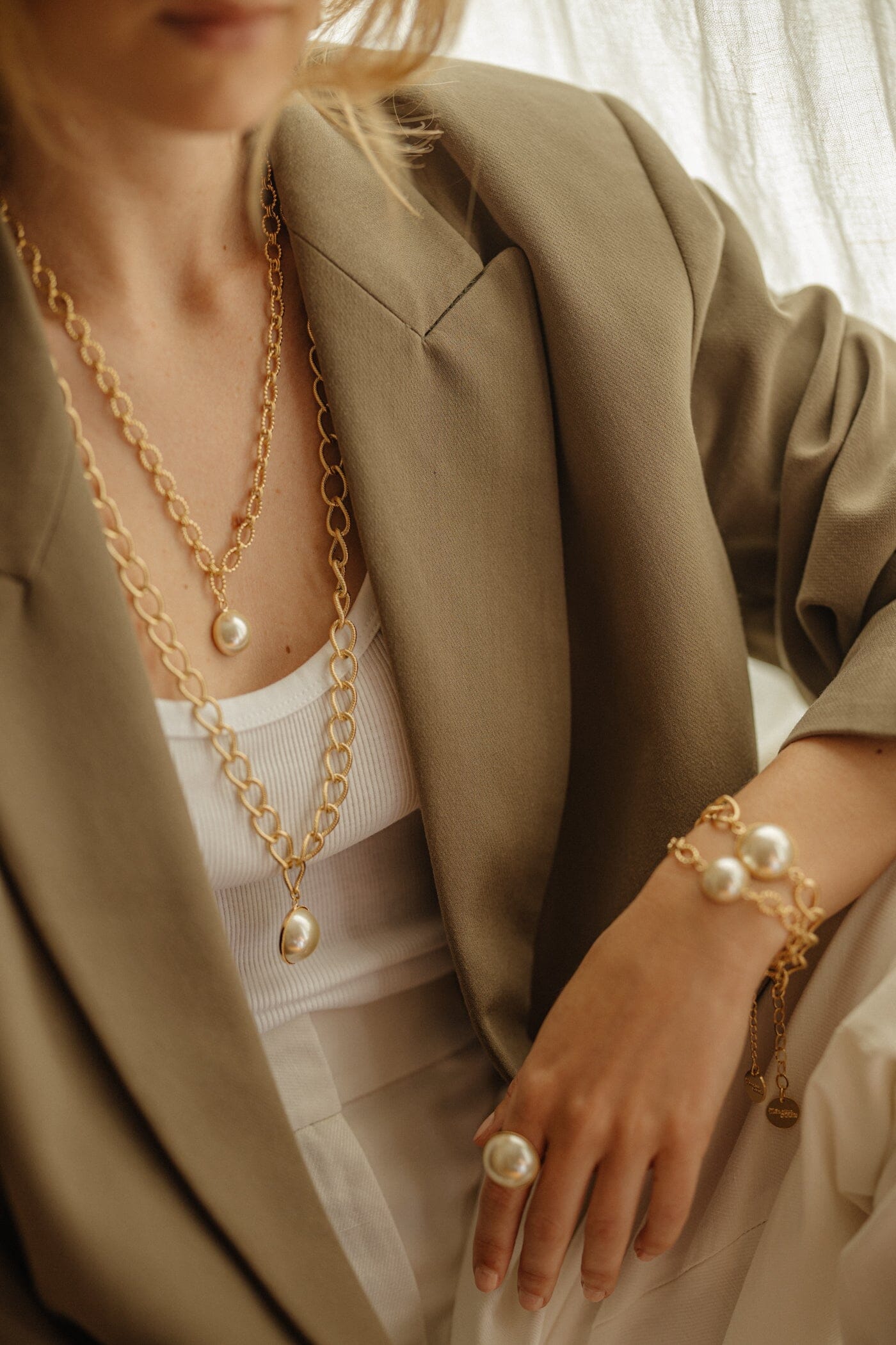 Maxi Collier Nélya Argent Perle Colliers Monsieur Simone