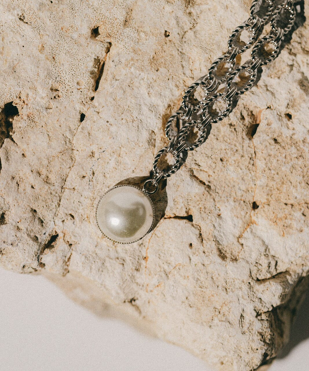 Maxi Collier Nélya Argent Perle Colliers Monsieur Simone