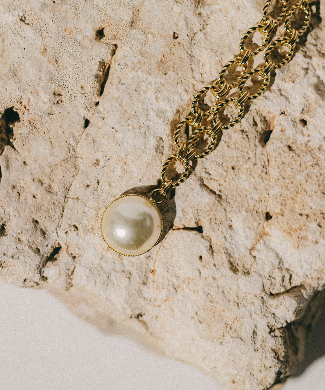 Maxi Collier Nélya Or Perle Colliers Monsieur Simone