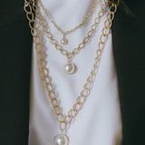 Maxi Collier Nélya Or Perle Colliers Monsieur Simone