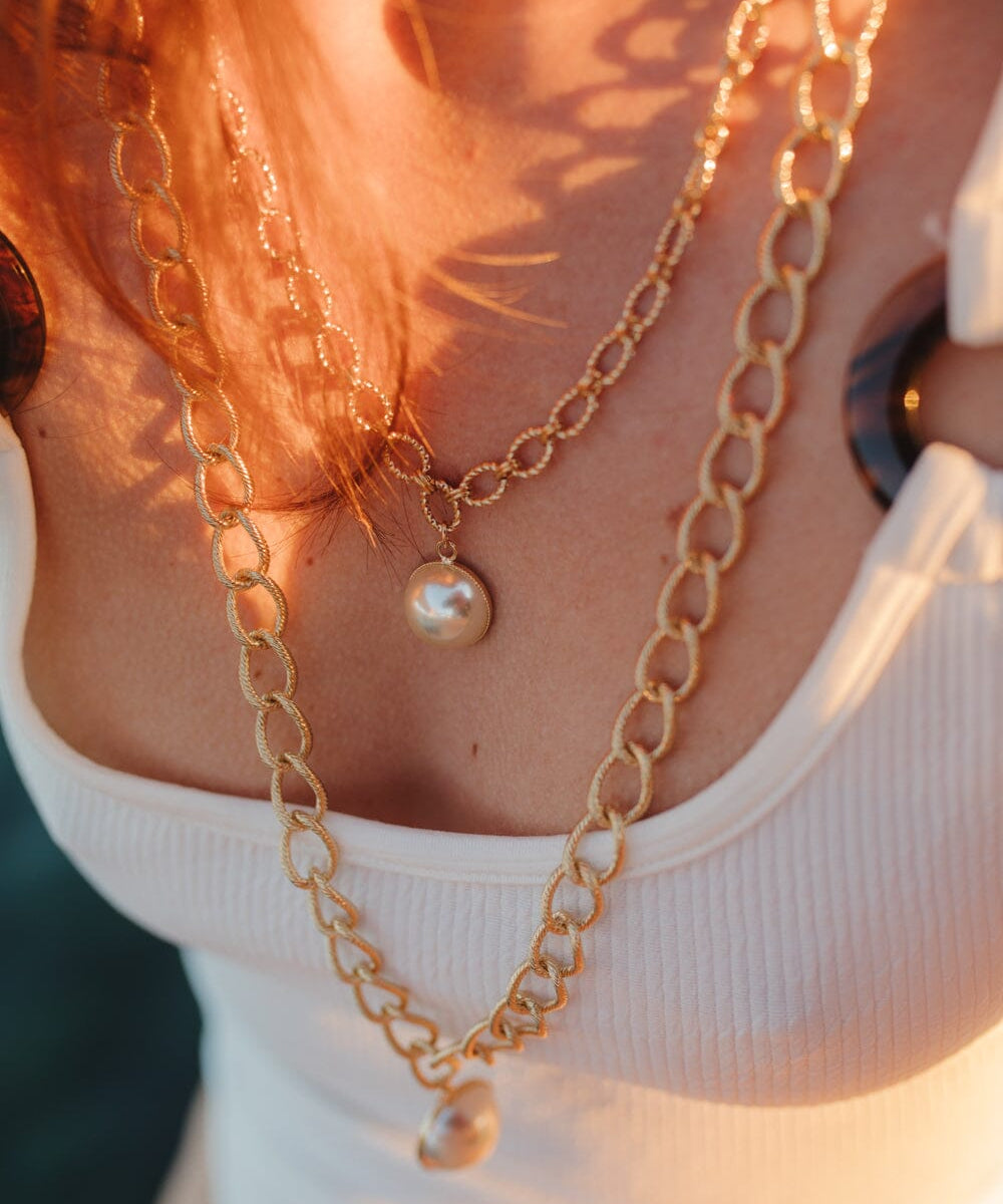 Maxi Collier Nélya Or Perle Colliers Monsieur Simone