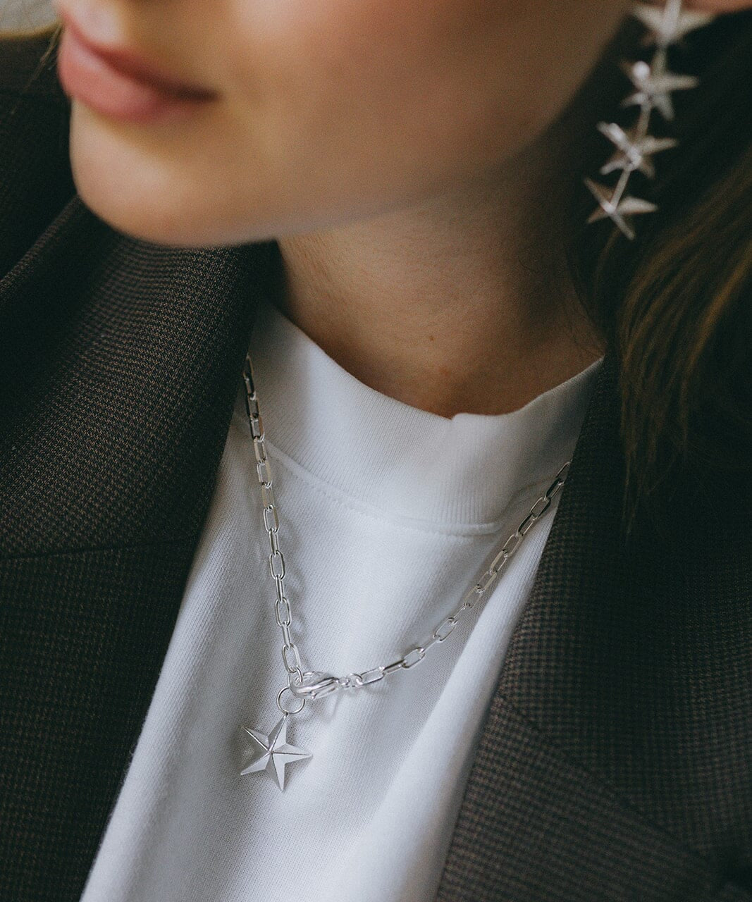 Maxi Collier Raoul Argent Étoile Colliers Monsieur Simone