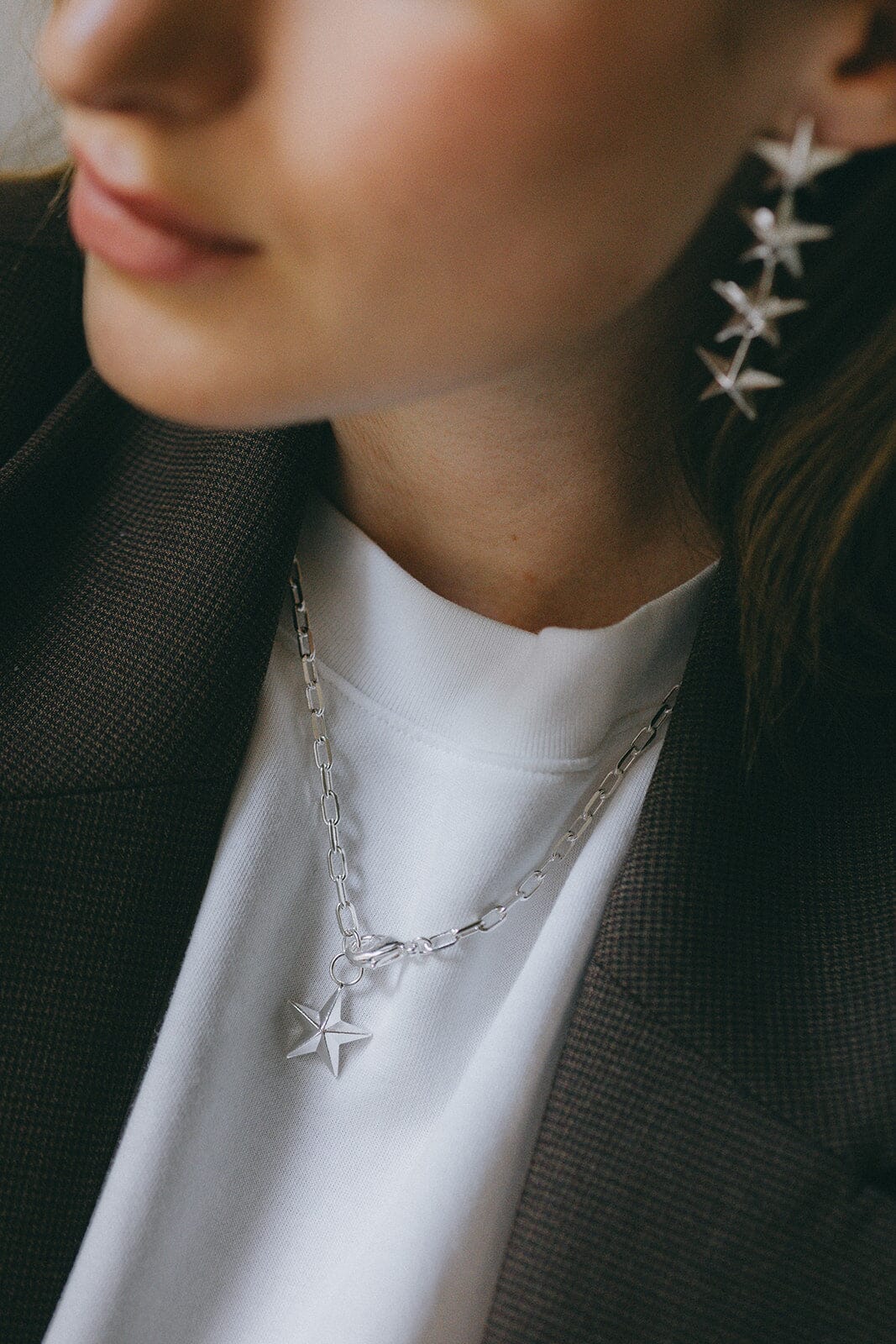Maxi Collier Raoul Argent Étoile Colliers Monsieur Simone