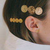 Mini Barrette Hestia Argent Ronds Martelés Accessoires Monsieur Simone