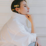 Mini Barrette Hestia Or Ronds Martelés Accessoires Monsieur Simone