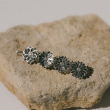 Mini Barrette Maïa Argent Fleurs Accessoires Monsieur Simone