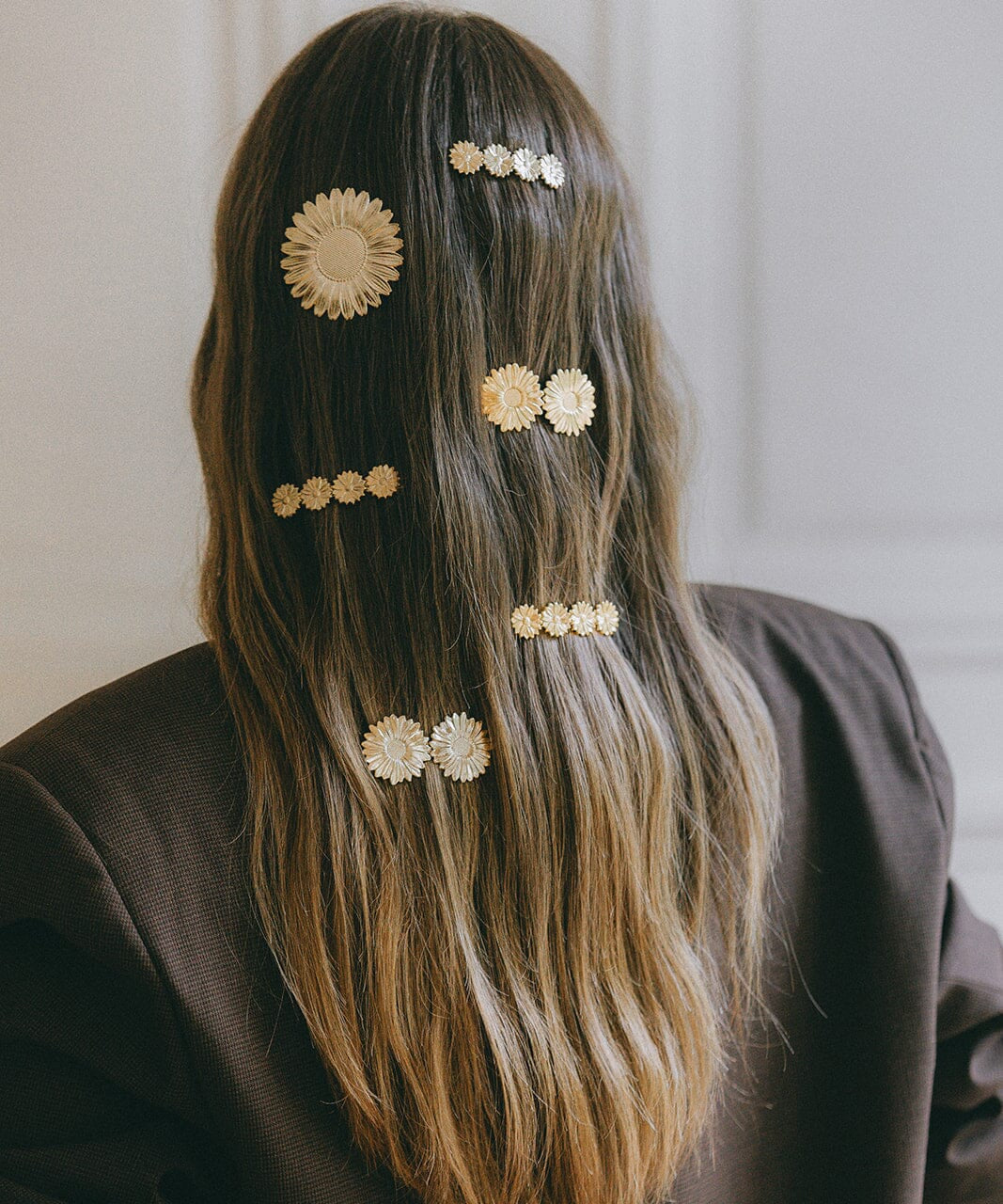 Mini Barrette Maïa Argent Fleurs Accessoires Monsieur Simone
